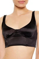 Satin Hook-and-Eye Bra