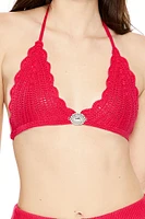 Sweater-Knit Triangle Bralette