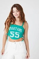 Spartans Lace-Up Cropped Tank Top