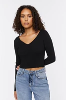 Ribbed Cropped Fitted Sweater