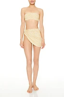 Jacquard Floral Swim Cover-Up Sarong Skirt