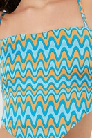 Wavy Print Handkerchief Cami