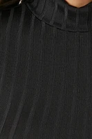 Ribbed Mock Neck Crop Top