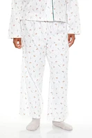 Plus Christmas Tree Shirt & Pants Pajama Set