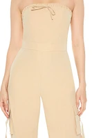 Strapless Bow Cargo Jumpsuit