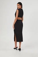 Sleeveless Cutout Midi Dress