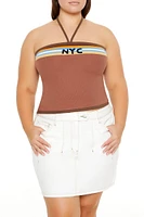 Plus NYC Halter Crop Top