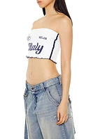 Smocked Italy Tube Crop Top