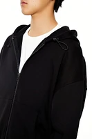 Toggle Drawstring Zip-Up Hoodie