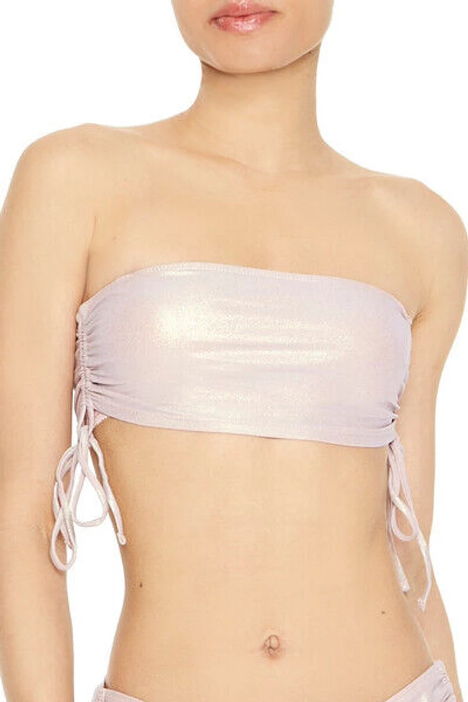 Metallic Bandeau Bikini Top