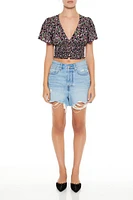 Floral Print Crop Top