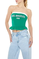 Los Angeles 1990 Ruffle Tube Top