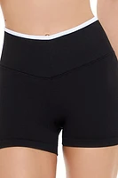 Active Seamless Two-Tone Biker Shorts