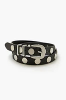 Studded Faux Leather Belt