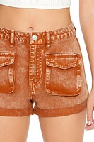 Mineral Wash Denim Shorts