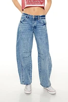 Mid-Rise Baggy Barrel Jeans