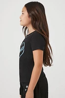 Girls Ribbed Rhinestone Amour Tee (Kids)