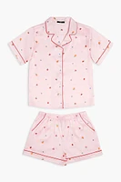 Girls Fruit Shirt & Shorts Pajama Set (Kids)