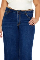 Plus High-Rise Wide-Leg Jeans