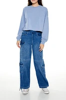 Cargo Mid-Rise Jeans