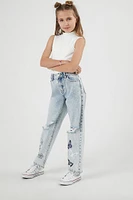 Girls Distressed Butterfly Jeans (Kids)