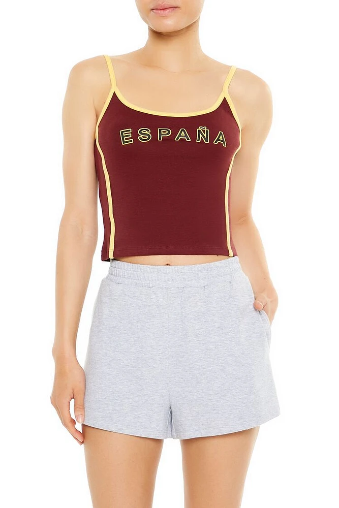 Ribbed Knit Espana Graphic Cami