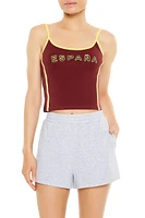 Ribbed Knit Espana Graphic Cami