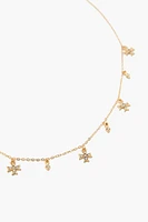 Rhinestone Cross Charm Necklace