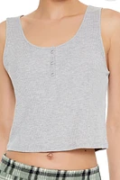 Cropped Pajama Tank Top