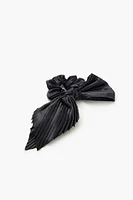 Crinkled Bow Hair Scrunchie