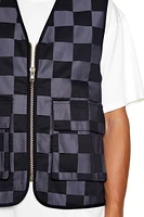 Checkered Cargo Vest