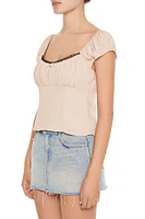 Rosette Flounce Crop Top