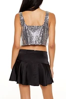 Sequin Cropped Tank Top