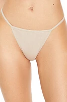 Cotton-Blend G-String Thong Panties