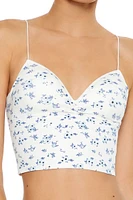 Seamless Floral Print Bralette