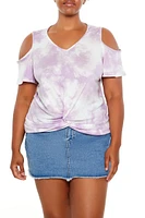 Plus Cloud Wash Open-Shoulder Tee