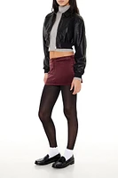 Velvet Mini Skirt