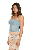 Studded Denim Bustier Cami