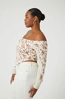 Plus Off-the-Shoulder Crop Top