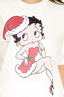 Rhinestone Santa Betty Boop Tee