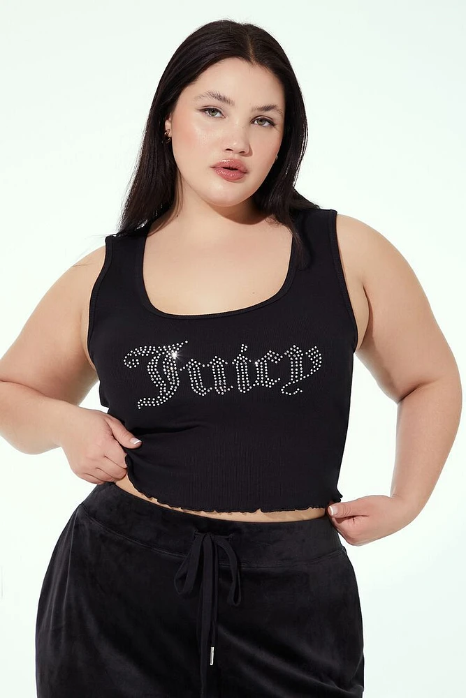 Plus Juicy Couture Rhinestone Tank Top