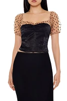 Polka Dot Corset Combo Top