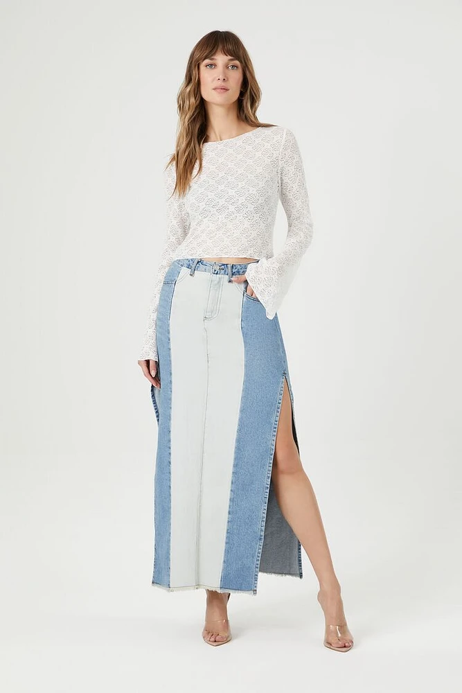 Reworked Denim Maxi Skirt