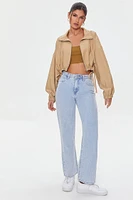 Batwing-Sleeve Cropped Jacket