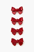 Bow Hair Clip Set - 4 pack