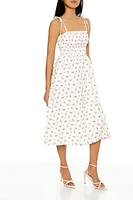 Floral Print A-Line Midi Dress