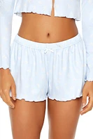 Bow Print Pajama Shorts