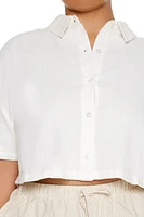 Plus Cropped Boxy Shirt