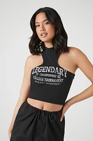 Legendary Graphic Cropped Halter Top