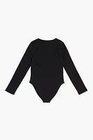 Girls Split-Neck Bodysuit (Kids)